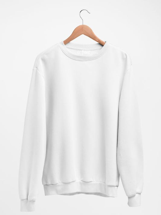 Dr Faust Solid White Sweatshirts.