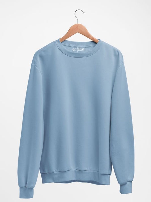 Dr Faust Solid Sky Blue Sweatshirts.