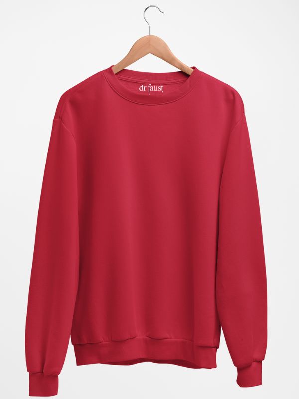 Dr Faust Solid Red Sweatshirts