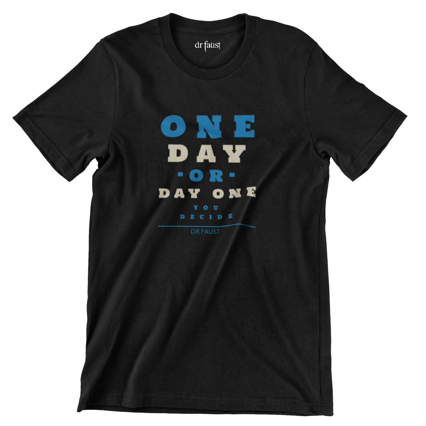 Day One or One Day Black Unisex T-shirt.
