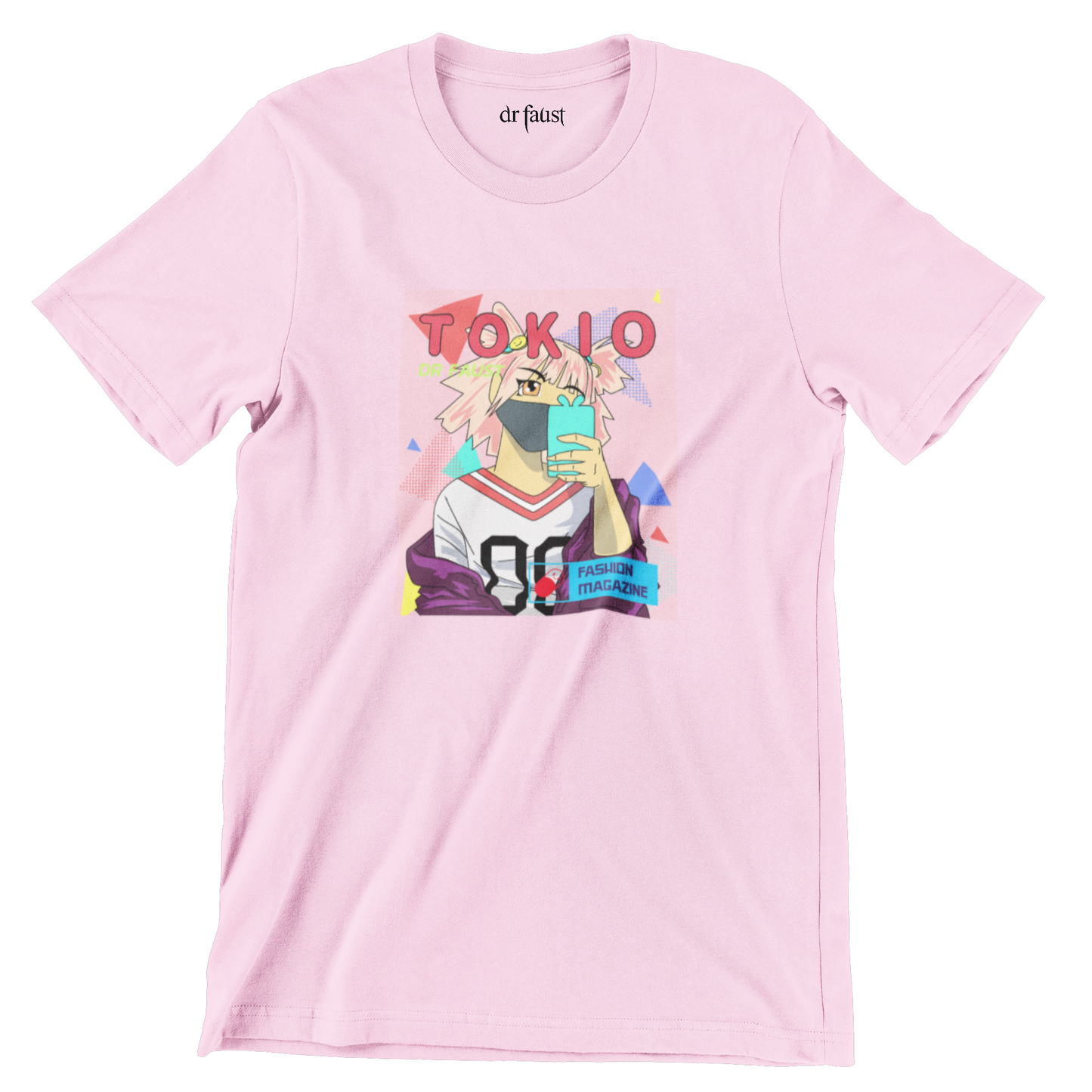 Tokio Anime Pink Unisex T-shirt.