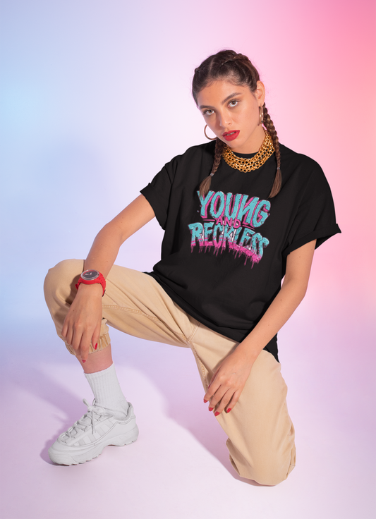 Young & Reckless Black Unisex T-shirt.